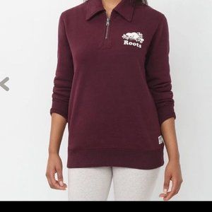 Maroon roots quarter zip